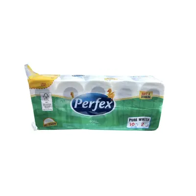 PERFEX HARTIE IGIENICA 10 ROLE, 2 STRATURI
