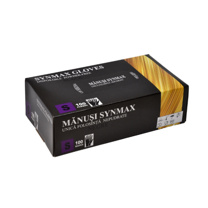 SYNMAX MANUSI NEGRE NEPUDRATE 100BUC S