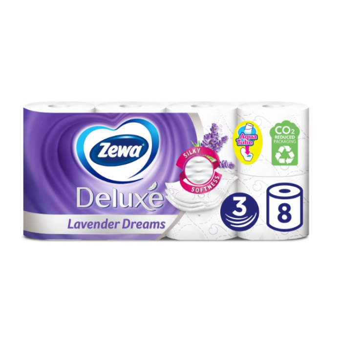 ZEWA HĂRTIE IGIENICĂ 3STRATURI/8ROLE LAVANDĂ