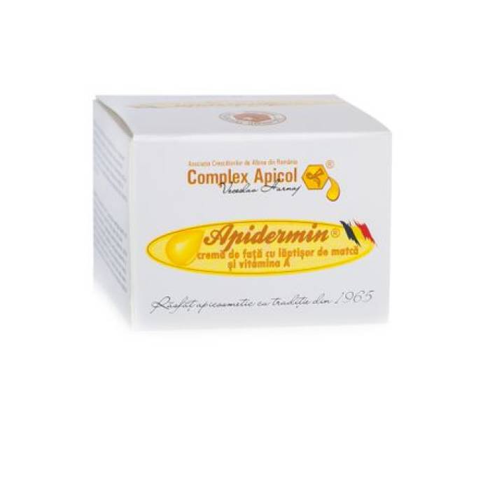 APIDERMIN 50ML. CREMĂ FAȚĂ,CU LĂPTIȘOR DE MATCĂ