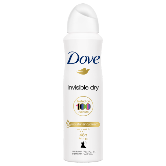 DOVE DEODORANT 150ML.INVISIBLE DRY